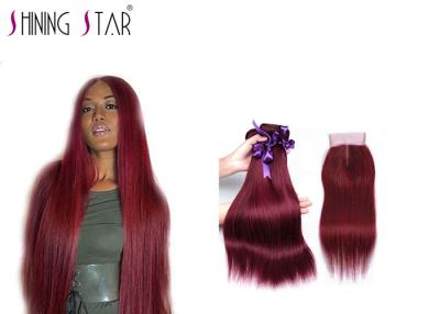 China Weave brasileiro vermelho dos pacotes do cabelo de Borgonha para a cor bonita da mulher opcional à venda