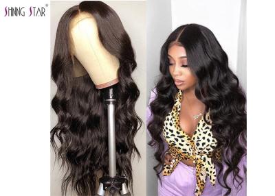 China Pre Plucked Body Wave Lace Front Wigs Brazilian Hair 13 X 4 Big Closure for sale