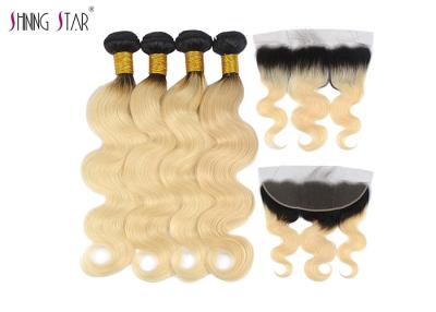 China 613 Ombre Blonde Body Wave Hair Extensions Honey Blonde Bundle 2 Tone for sale