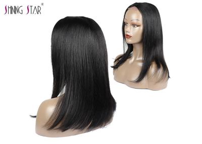 China 1B Colored Human Hair Lace Front Wigs Straight U Part Wig 12 - 18 Inches for sale