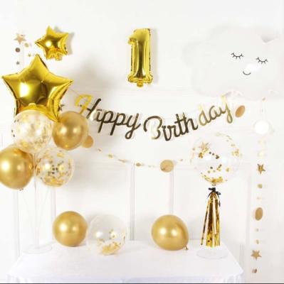 China 1st Birthday Party Decoration Foil Baby Shower Balloon Set Foil Helium Inflating Style for sale