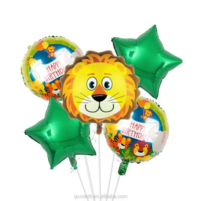 China Wholesale Party Gift Toy Suppliers 5pcs Set Happy Birthday Balloons iin Cartoon 5pcs Balloon Bulk Set for sale