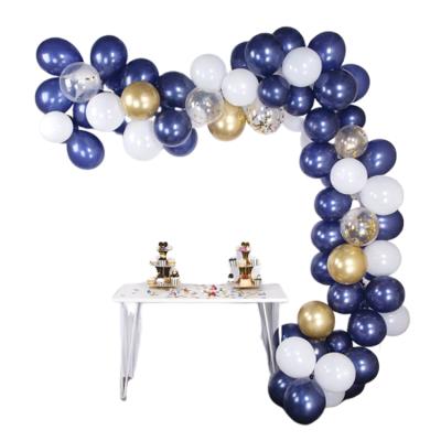 China Hot Sale Festival Decoration Amazon Birthday Party Chrome Gold Balloon Garland Arch Kit Dark Blue for sale