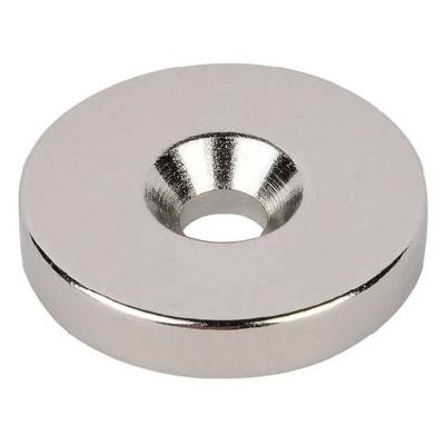 China Industry Permanent Magnets Price Strong Cheap Neodymium Countersunk Hole Rare Earth Ring Shape Magnetic Material Ring Magnet for sale