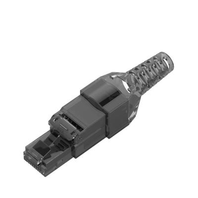 China Cat6A Rj45 Modular Plug Rj45 Plug Toolless Connector Cat6a Shielded Rj45 Toolless Plug SJT-CAT6A for sale