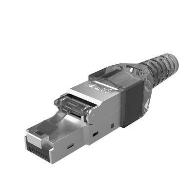 China Rj45 Cat7 Toolless Connectors Shielded Cat6a Modular Plug Termination Zinc Alloy Housing Modular Plug SJT-CAT7-03 for sale