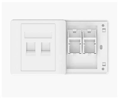 China Cat5e Cat6 86 Faceplate Rj45 Rj11 Cable Switch Wall Plate Network Face Plate MB-CAT6A-2 for sale