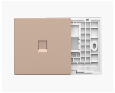 China 1 Cat 6 MB-CAT6 Network Faceplate Ethernet Device Current Network Cable Left Keystone Wall Plate Rj45 for sale