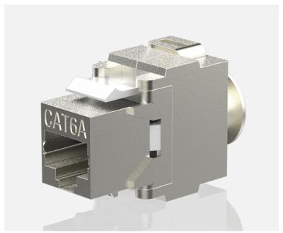 China Keystone Toolless Cat6a Jack Ftp Keystone Rj45 Cat6 Jack Rj 45 Stp 180 Degree MK-CAT6A for sale