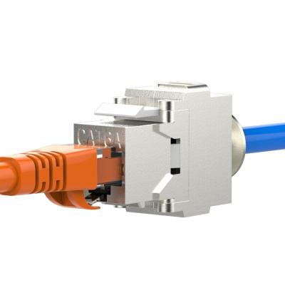 China Utp Cat6A Utp Network Jack Cat 6A Utp 180 Keystone Jack Cat 6A Utp 180 Degree Rj45 Jack Female MK-CAT6A for sale