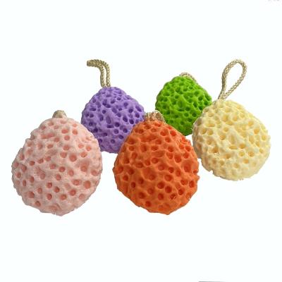 China EXFOLIATE Manufacturer Spot Eco Friendly 2022 Honeycomb Bath Cotton Baby Organic Sea Yellow Exfoliating Sponge for sale