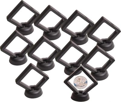 China Plastic Coin Display Stand - Set Of 10 Frame 3D Floating Display Rack With Brackets for sale