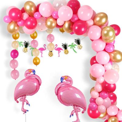 China Hawaiian Festival Decoration Flamingo Party Balloon Pink Luau Flamingo Party Decorations for Birthday Baby Shower for sale