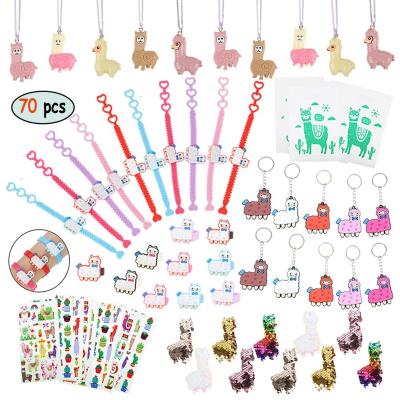 China 2020 RESIN New Arrivals Llama Alpaca Gifts Set Keychains Bag Llama Birthday Party Supplies For Kids Pinata for sale