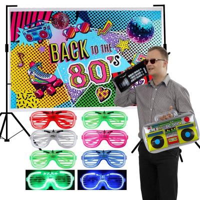 China Festival Decoration 9 Pack 80s Party Backdrop Decoration Supplies Mobile Phone Boombox 80s 90s Hip Hop Inflatable Glow Theme Birthday Decor for sale