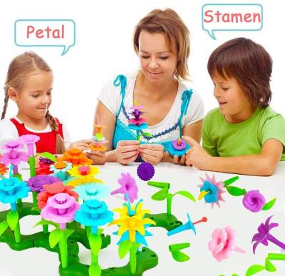 China China Flower Garden Building Toys, Flower Growing Blocks Playset for Kids, 98 Pcs Educational Pretend Playset Activity Preschool Gift for sale