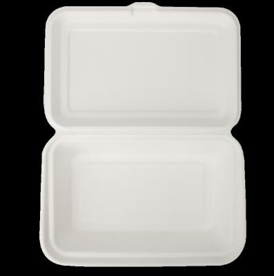 China Eco-Friendly Disposable Biodegradable Sugar Cane Bagasse Food Container Sugar Cane Box for sale