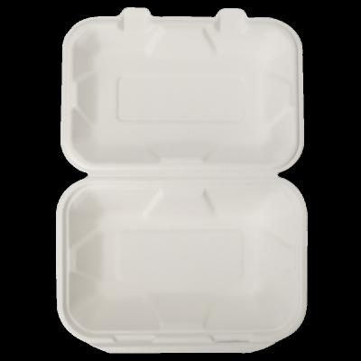 China 3 Compartment Biodegradable Sugarcane Bagasse Food Container Packing Disposable Food Bowl With Lid for sale