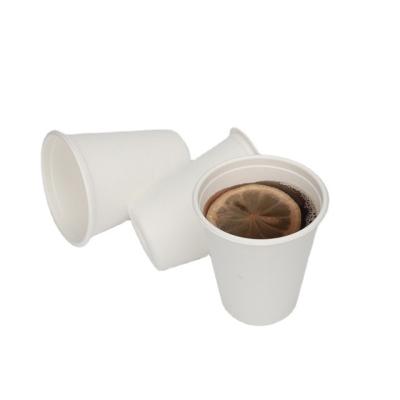 China 100% Eco-Friendly Biodegradable Pulp Mold Sugar Cane Bagasse Tea Disposable Coffee Cups for sale