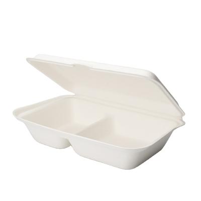 China Takeout food packaging wholesale biodegradable biodegradable take out sugar cane bagasse lunch box for sale