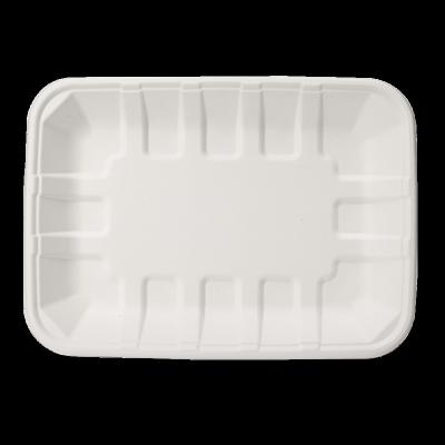 China water & Oil Resistant / Eco Friendly Disposable Biodegradable Microwave Sugar Cane Bagasse Pulp Food Tableware Tray Bagasse Pulp Safe for sale