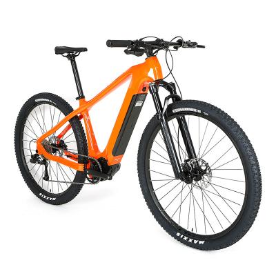 China Carbon Fibre e bike 27.5 29er carbon fiber frame electric mountain bike internal battery bafang mid drive 250W 36V electric bicycle for sale