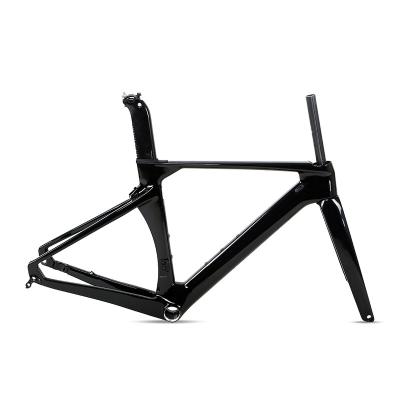 China EPS Technology Carbon road bike frame disc brake thru axle 12*142mm BBT47 threaded 700*28C tyre carbon fiber road bicycle frameset for sale