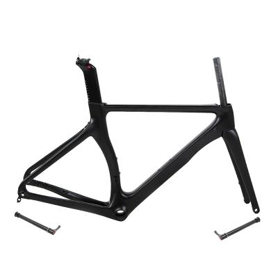 China EPS Technology 700C road bike carbon frame BB86 internal cables thru axle disc brake road bike aero carbon racing frame set for sale