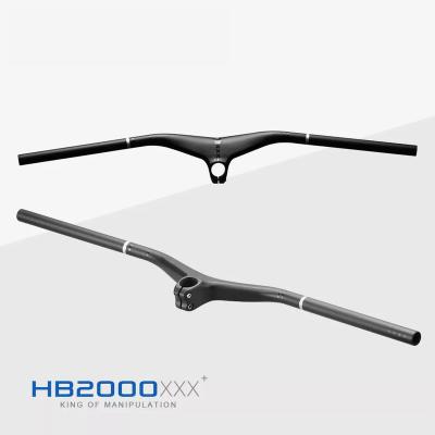 China Light weight mtb carbon handlebar OEM carbon handlebar mtb 35mm Carbon Integrated MTB Handlebar and stem 65/85/95/105MM Mountain bike handlebar for sale