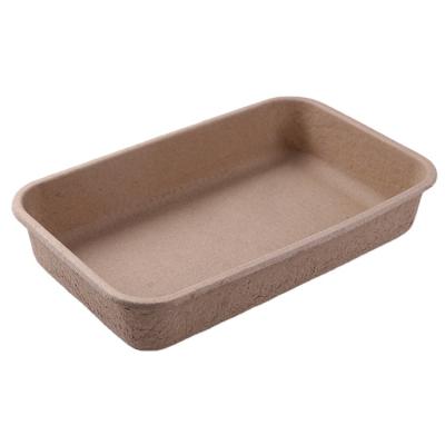 China Cat Litter Box House Customized Cat Litter Box Pet Paper Pulp Cat Litter Pulp Molded Cat Eco-Friendly Trash Tray for sale