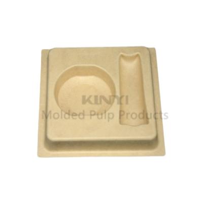 China Wholesale Gift Environmental Friendly Pulp Cosmetic Biodegradable Molded Tray for sale