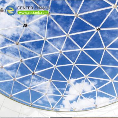 China Aluminum Water Storage Geodesic Dome Roofs For Aboveground Storage Tanks for sale