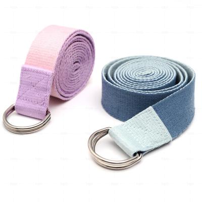 China Fitness Exercise Yoga 2022 New Yoga Straps Yoga Fitness Equipment 38mm Width Yoga Strap Belt Customized logo for sale