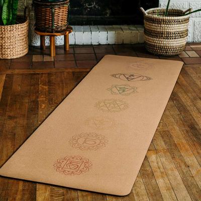 China Comfortable Hot Selling Cork Yoga Mat Premium Quality Custom Logo Non-slip Natural Cork Rubber Yoga Mat for sale