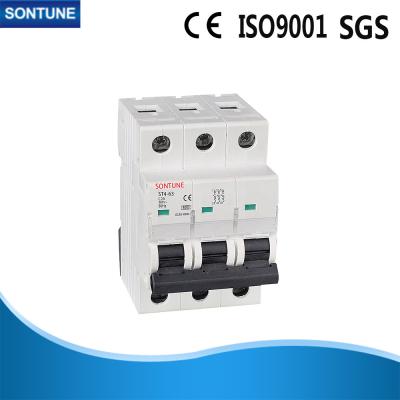 China 3 Pole Circuit Breaker IP20 Protection , Plastic Texture Type C Circuit Breaker  for sale