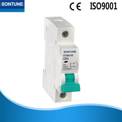 China CE STM5-63 Series MCB Circuit Breaker , Small Household Circuit Breaker Din Rail for sale