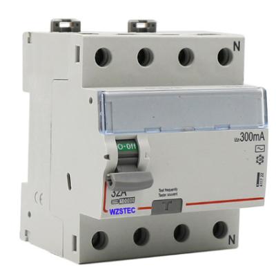 China Small  4p Rccb Circuit Breaker In 30ma 230/400v , 3 Phase Circuit Breaker for sale