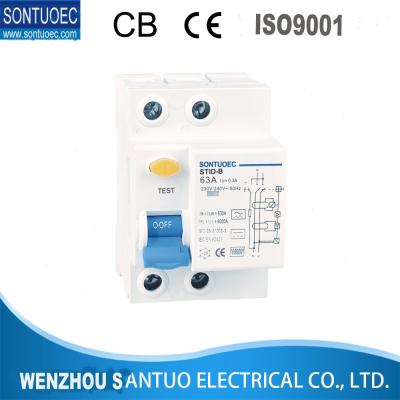 China Disyuntor actual 10KA RCCB 2 poste STID-B de SONTUOEC de la serie residual modelo de la marca B en venta