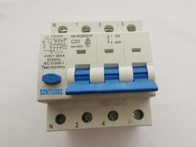 China van de Overstroombeveiligingstroomonderbreker van 4P RCBO het Elektronische Type Te koop