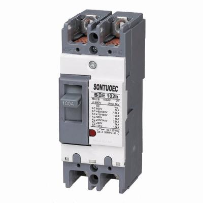 中国 SBE102b-100A 2P ABE Type Molded Case Circuit Breaker DC MCCB 販売のため