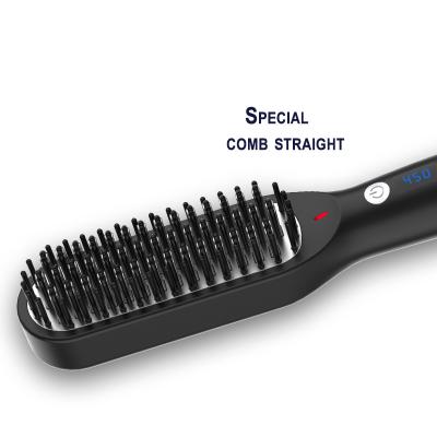 China Hotel Electric Hair Brush for Women and Men Professional Hair Straightener Hair Brush Straightener Hot Air Hair Dryer for sale