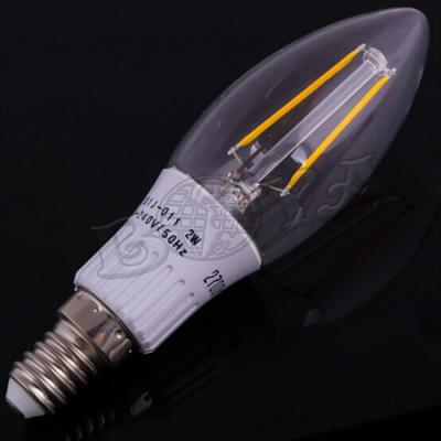 China E14 360degree Glass Housing 4W  Filament Led Candle Bulbs for Repalcement Crystal Lamp en venta