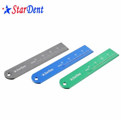 China Metal Aluminum Alloy Dental Root Canal Endo Measuring Ruler Product for sale