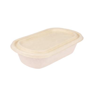 China Disposable Bio Rice Bowl Custom Disposable Plastic Sugarcane Pulp Bowls With Lid 900ml for sale