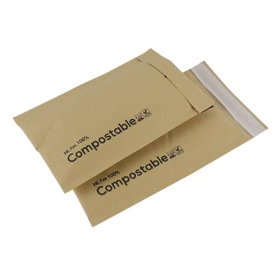 China Thicken and Firm Material 100% PLA PBAT Compostable Bubble Plastic Bubble Packing Envelope Mailing Mailer 100% Poly for sale