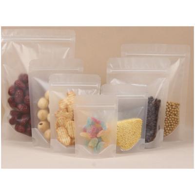 China Wholesale Customization ANTI-STATIC Frosted Clear Stand Up Pouch Plastic Sealed Ziplock Packaging Bag For Food for sale