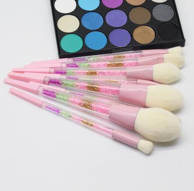 China Hot Selling Logo 5pcs Custom Portable Travel Cosmetic Brush Soft Candy 8pcs Makeup Brush for sale