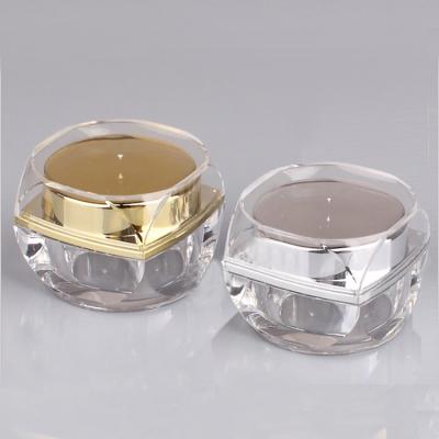 China 5g 10g fashionable empty luxury square acrylic cream bottle/facial cream jars/eye cream jars for sale