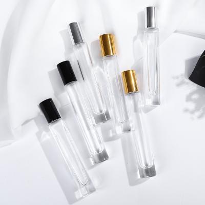 China High Quality Thick Glass Clear Round 10ml Perfume Filled Lip Oil Bottles With Glass Ball for sale