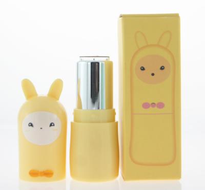 China Lipstick Container Kids Cartoon Alpaca Lipstick Tube Pink Blue Yellow Cute Lipstick Cosmetic Empty Lipstick Container for sale